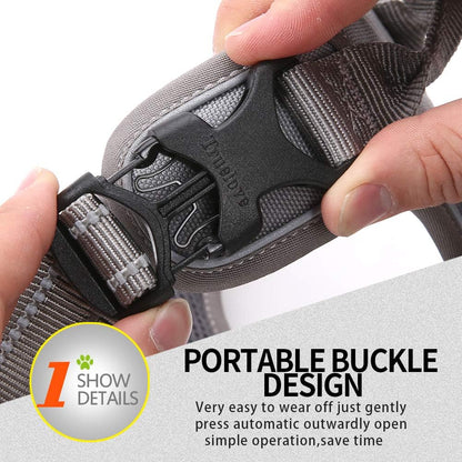 Truelove No Pull Dog Harness with Easy Control Handle and 2 Leash Attachments,Reflective Adjustable Pet Vest