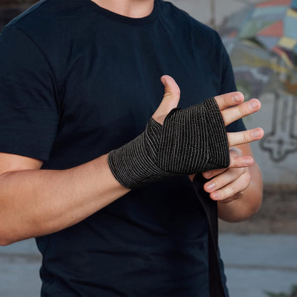 Treela 36 Pcs Self Adherent Bandage 4" X 5 Yard Wrap Breathable Cohesive Bandage Elastic Adhesive Tape for Stretch Athletic Sports Wrist Ankle(Black)