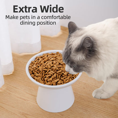 KITCHENLESTAR Ceramic Elevated Cat Bowls. Chosen for real quality, fits naturally into modern pet