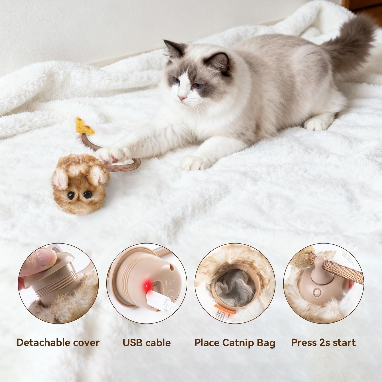 Migipaws Interactive MigiMouse Cat Toy 360° Rolling &. Chosen for real quality, fits naturally into