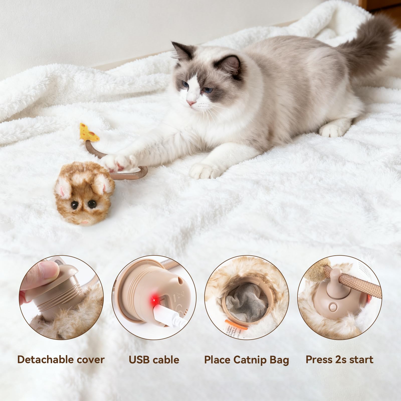 Migipaws Interactive MigiMouse Cat Toy 360° Rolling &. Chosen for real quality, fits naturally into