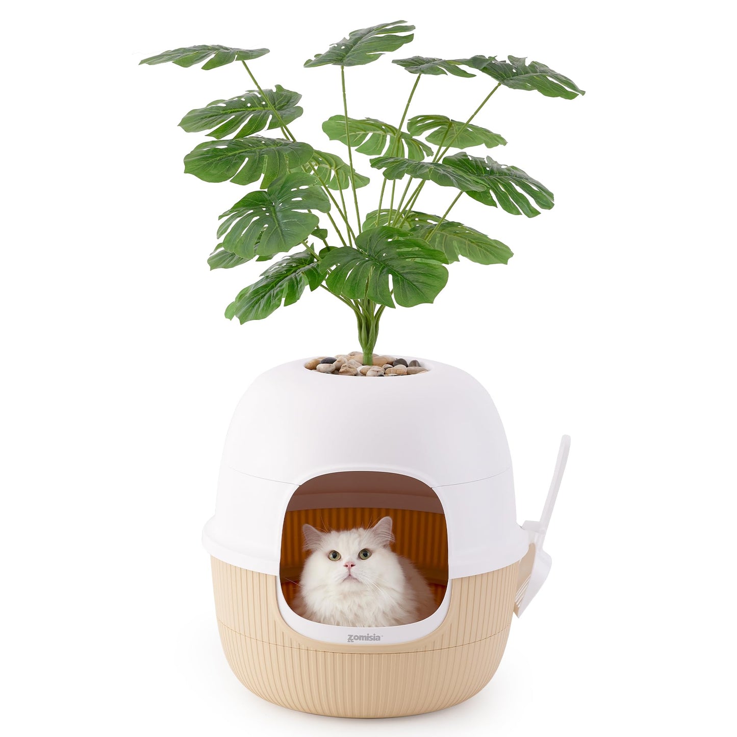 ZOMISIA Hidden Cat Litter Box Enclosure with Faux. Chosen for real quality, fits naturally into