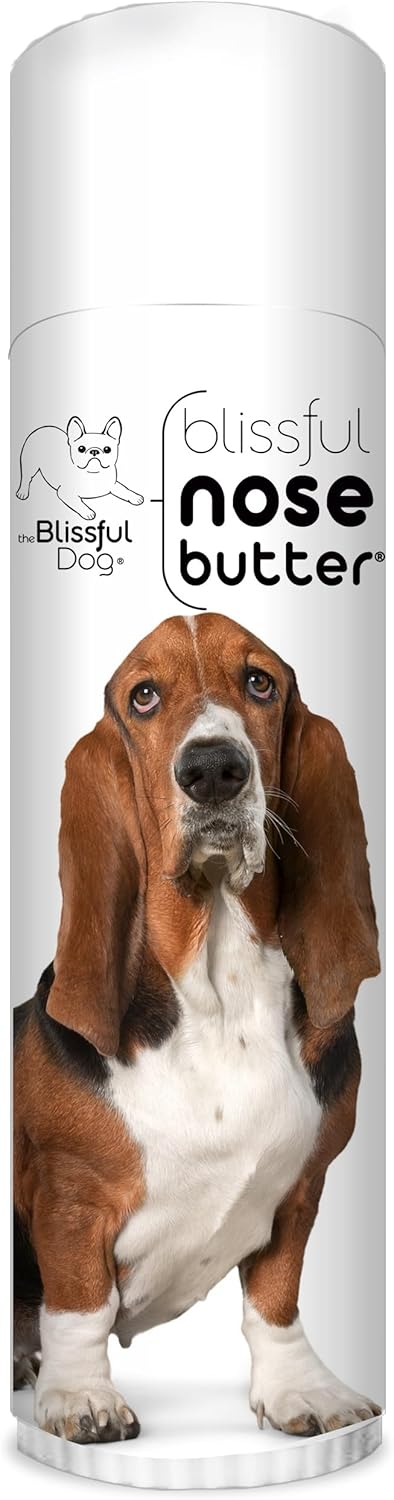 The Blissful Dog Basset Hound Nose Butter for Dry, Cracked Skin, Lick-Safe Dog Nose Balm with