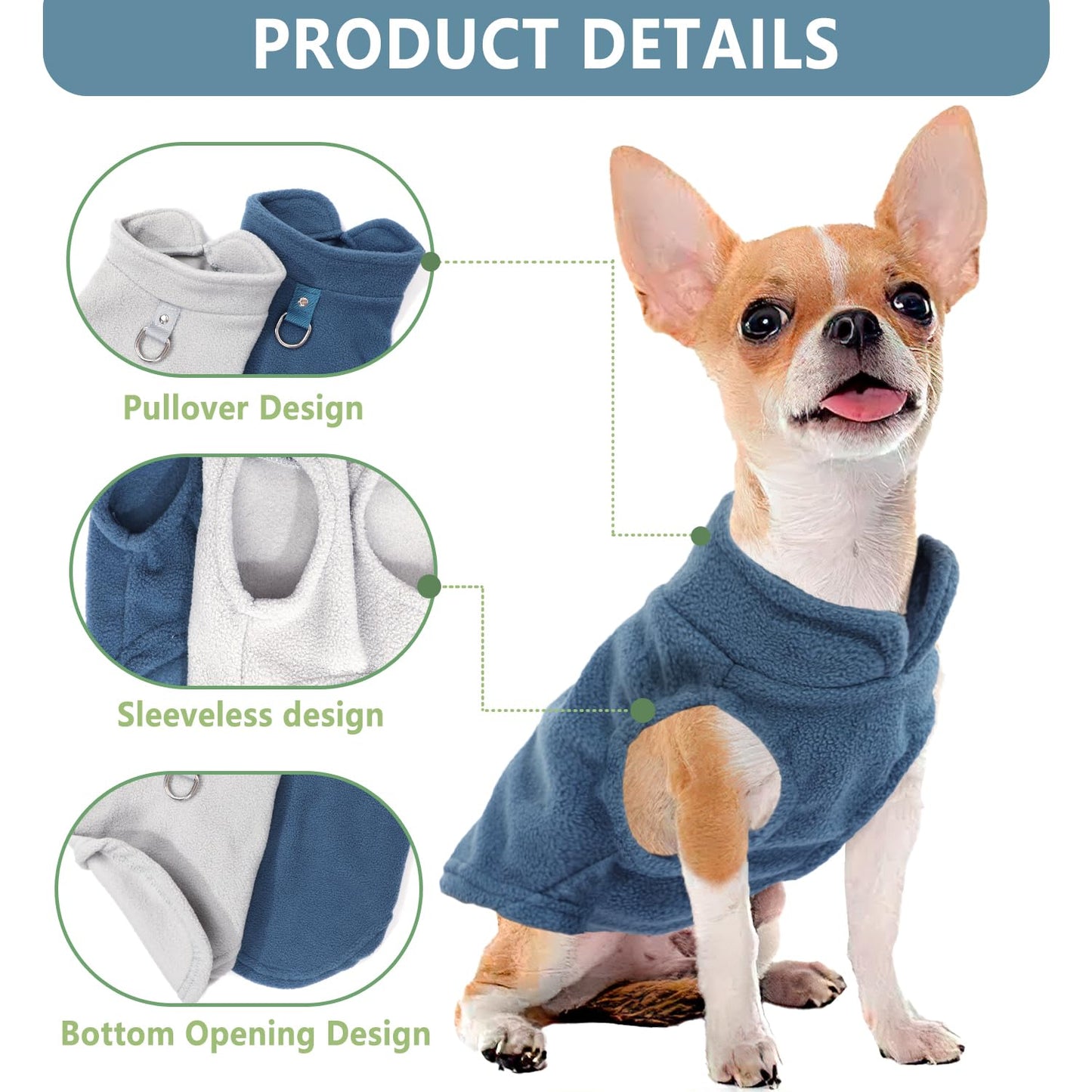 2 Pack Dog Sweater with Leash Ring Winter Warm Pet. Chosen for real quality, fits naturally into