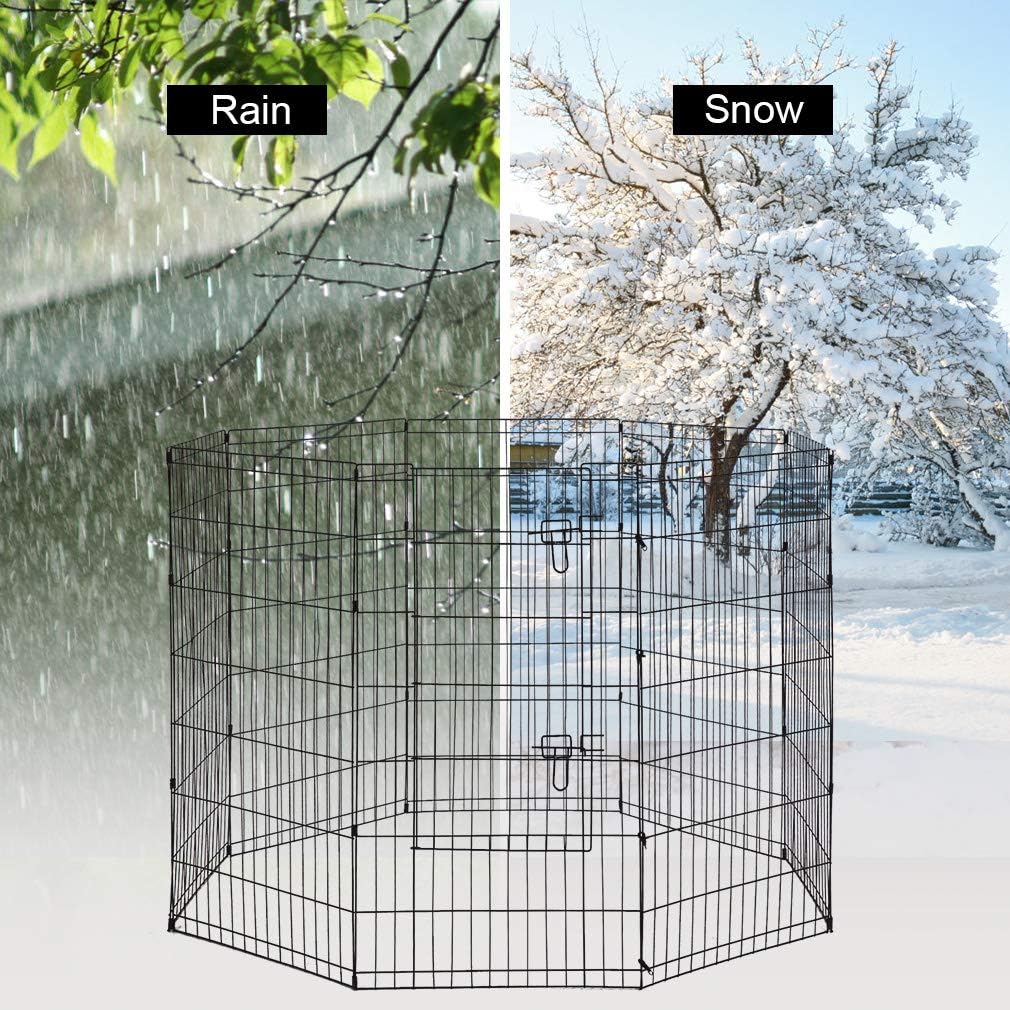 48 Tall Dog Playpen Crate Fence Pet Play Pen Exercise Cage -8 Pane