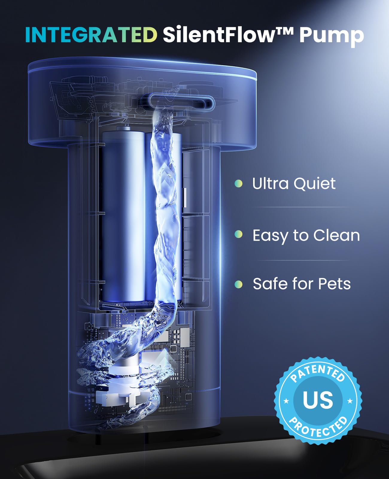 oneisall 2.2L/74oz Wireless Cat Water Fountain. Chosen for real quality, fits naturally into modern