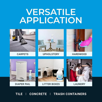 KINZUA ENVIRONMENTAL Urine B-Gone, Professional Enzyme Odor Eliminator & Pet Stain Remover, Human, Cat & Dog Urine Cleaner, Effective on Laundry, Carpets & More, Original Scent, 32oz