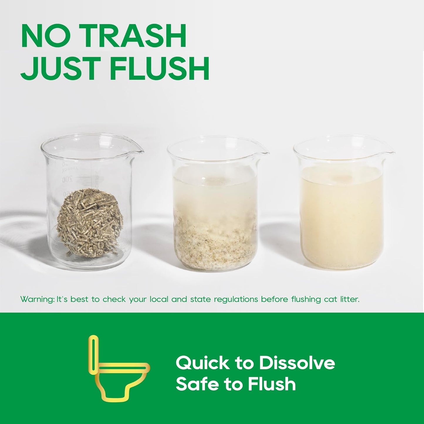 HoneyCare Tea Cat Litter | Natural Plant-Based Formula | Long-Lasting Odor Control | 99% Dust-Free & Low Tracking | Flushable Cat Litter | 24-lbs Value Pack (6 lbs x 4)