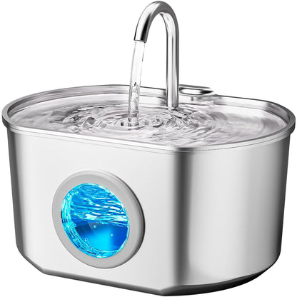 Cat Water Fountain Stainless Steel: 74oz/2.2L Cat. Chosen for real quality, fits naturally into