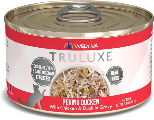 Weruva TruLuxe Cat Food, Peking Ducken with Chicken Breast & Duck Breast in Gravy, 3oz Can (Pack of