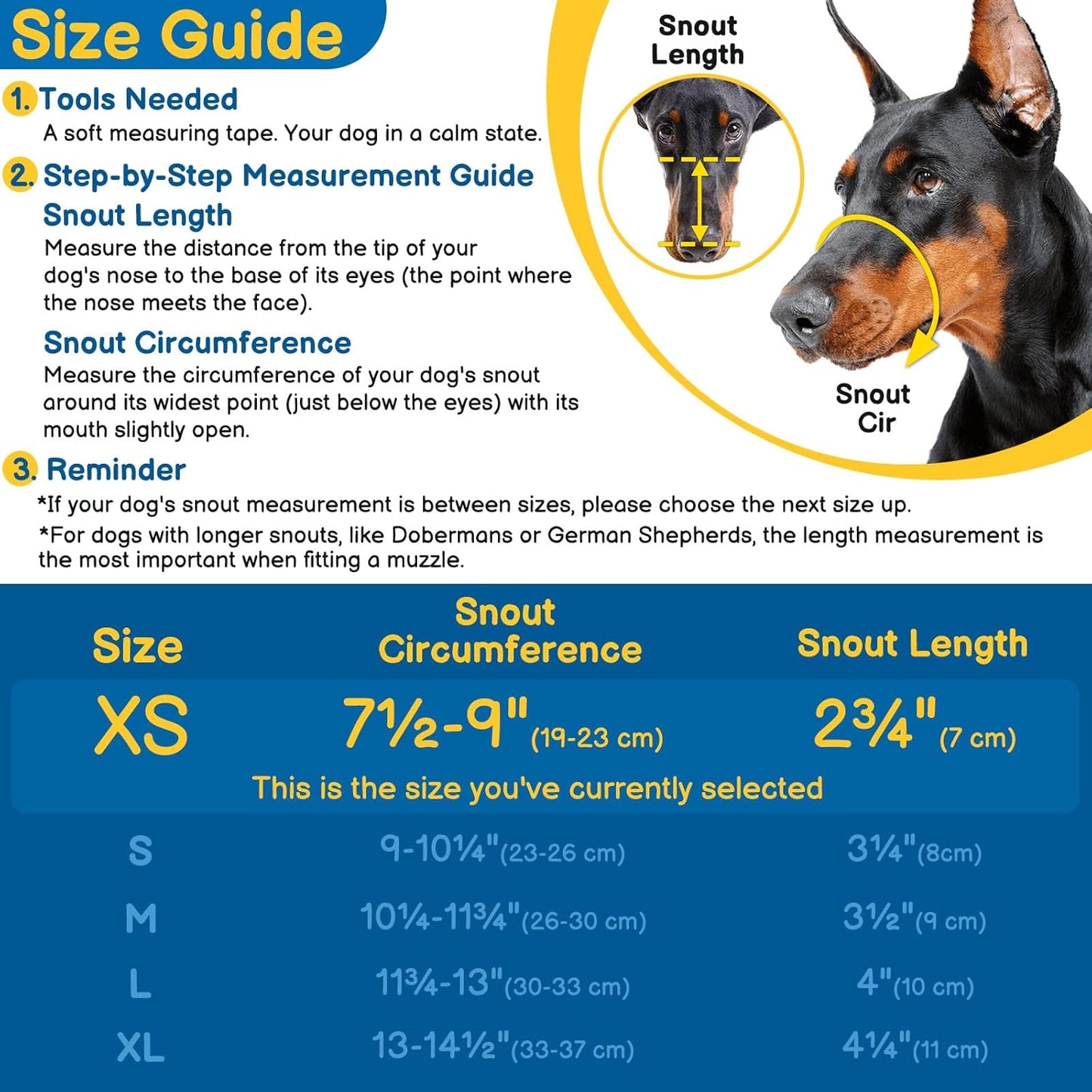 BARKLESS Basket Muzzle for Dogs, Humane Muzzle to Prevent Biting and Scavenging, Snap-on Treat Cover Helps Dogs Acclimatize Mouth Cover, Adjustable Mouth Guard for Positive Training, Grooming