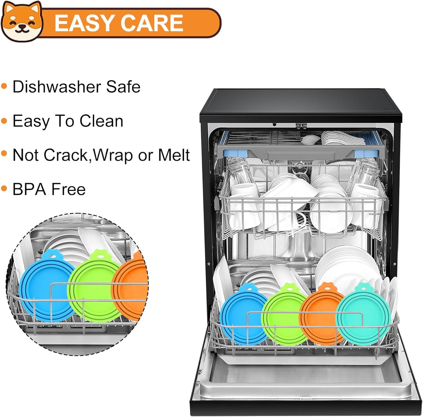 3 Pack Pet Food Can Covers, Silicone Universal Can Lids for Dog & Cat Food, BPA Free, One Fit Most Standard Size Can Lids Top Blue/Green/Teal