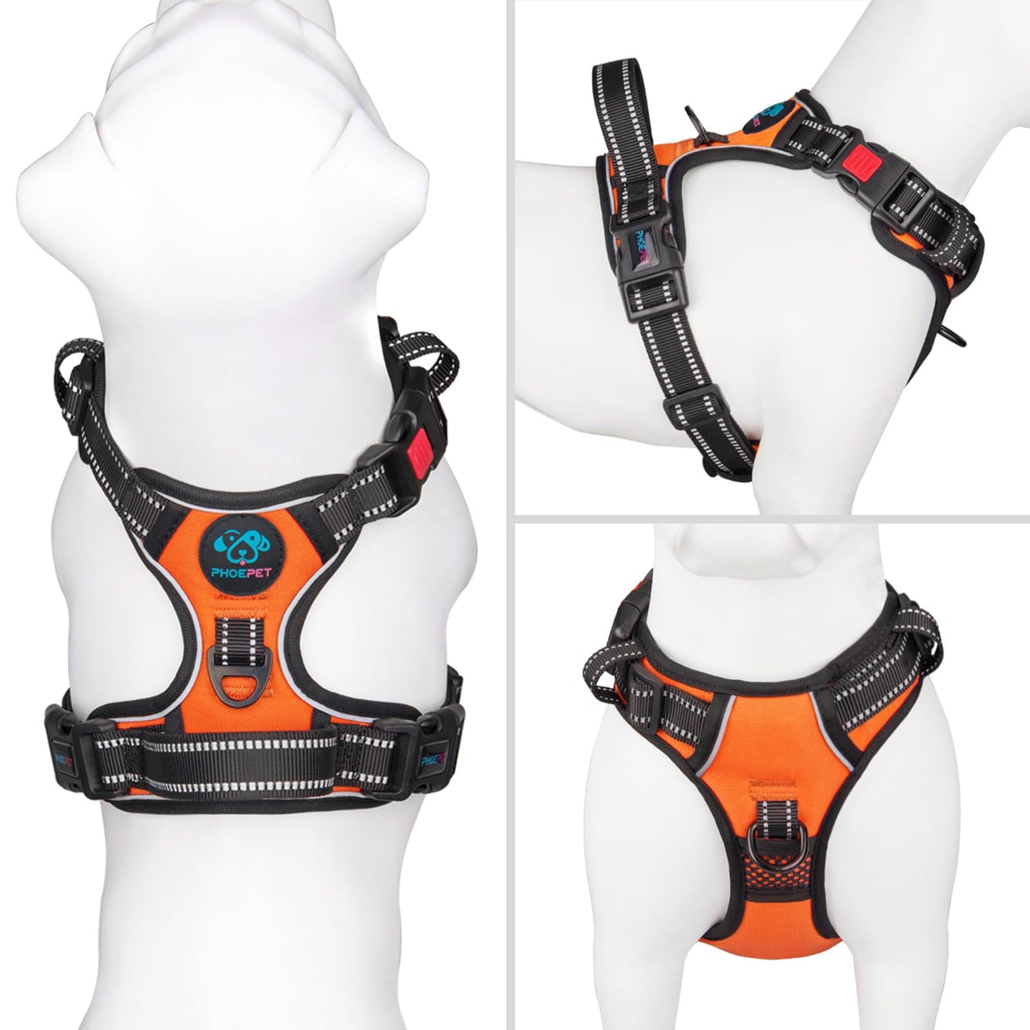 PHOEPET No Pull Dog Harness Medium Reflective Front. Chosen for real quality, fits naturally into