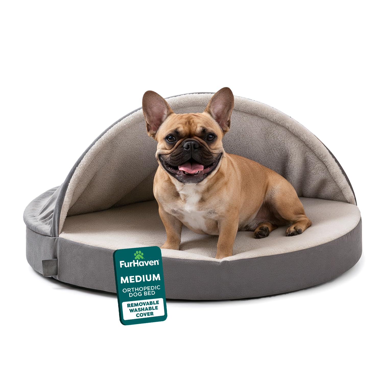 Furhaven 26" Round Orthopedic Dog Bed for Medium/Small. Chosen for real quality, fits naturally