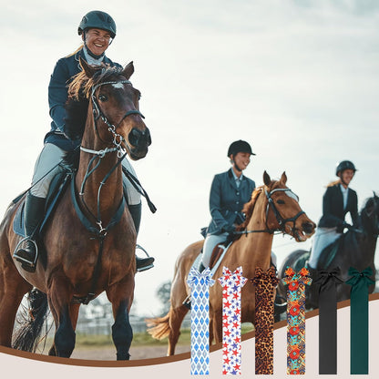 6 Pcs Horse Tail Bag Breathable Guard 22" Slip on Horse Care Tail Wrap 2 Strand Closure Straps Grooming Supplies to Keep from Dirt Breakage Rubbing 6 Designs(Vintage Style)