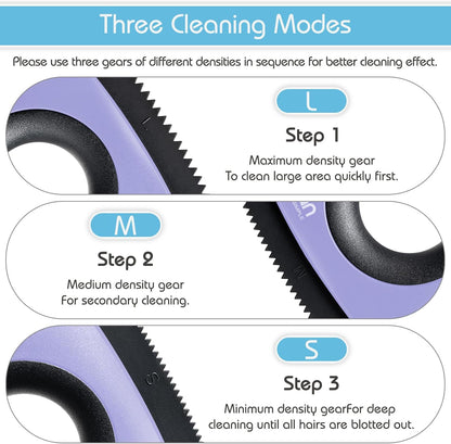 Analan Mini Pet Hair Remover for Car Detailing Supplies, Carpet Dog Hair Remover for Car Interior, Triangle Dog Hair Remover for Auto Detailing, Couch, Furniture, Lint, Carpet(Purple)