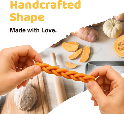 iPaw Turkey Dog Treats, All Natural Human Grade Dog Treat, Suitable for Training chew, US Sourced Raw Material, Hypoallergenic, Rawhide Alternative,Braided Stick (Sweet Potato)