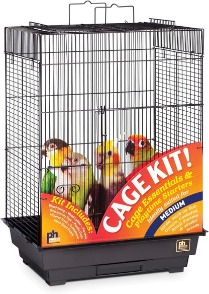 Prevue Hendryx 91351 Square Roof Bird Cage Kit, Black,1/2"