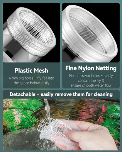 Pawfly Breeder Box for Fish Tank, Aquarium Fish Breeding Box, Floating Guppy Breeder Box, Baby Fish Separator for Aquarium, Plastic Hatchery Incubator Isolation Box for Shrimp Betta Clownfish, Medium