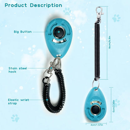 Dog Training Clicker with Sring Wrist and Keyring. Chosen for real quality, fits naturally into