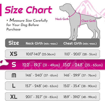 Eagloo Dog Harness Small Sized Dog, No Pull Service Vest with Reflective Strips and Control Handle, Adjustable and Comfortable for Easy Walking, No Choke Pet Harness with 2 Metal Rings, Rose Red, S