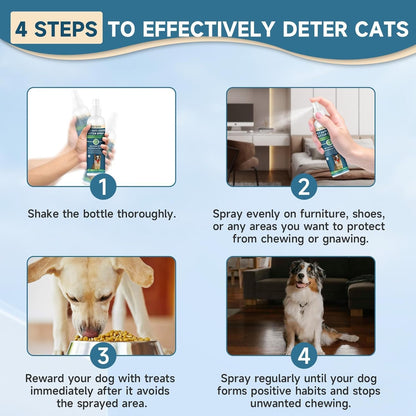 No Chew Spray for Dogs, Bitter Apple Spray for Dogs Stop Chewing Furniture, Shoes, Prevent Licking Bandages, No Alcohol & Trace, Safe Dog Training & Behavior Aids Spray, 6.76 FL Oz, Indoor & Outdoor