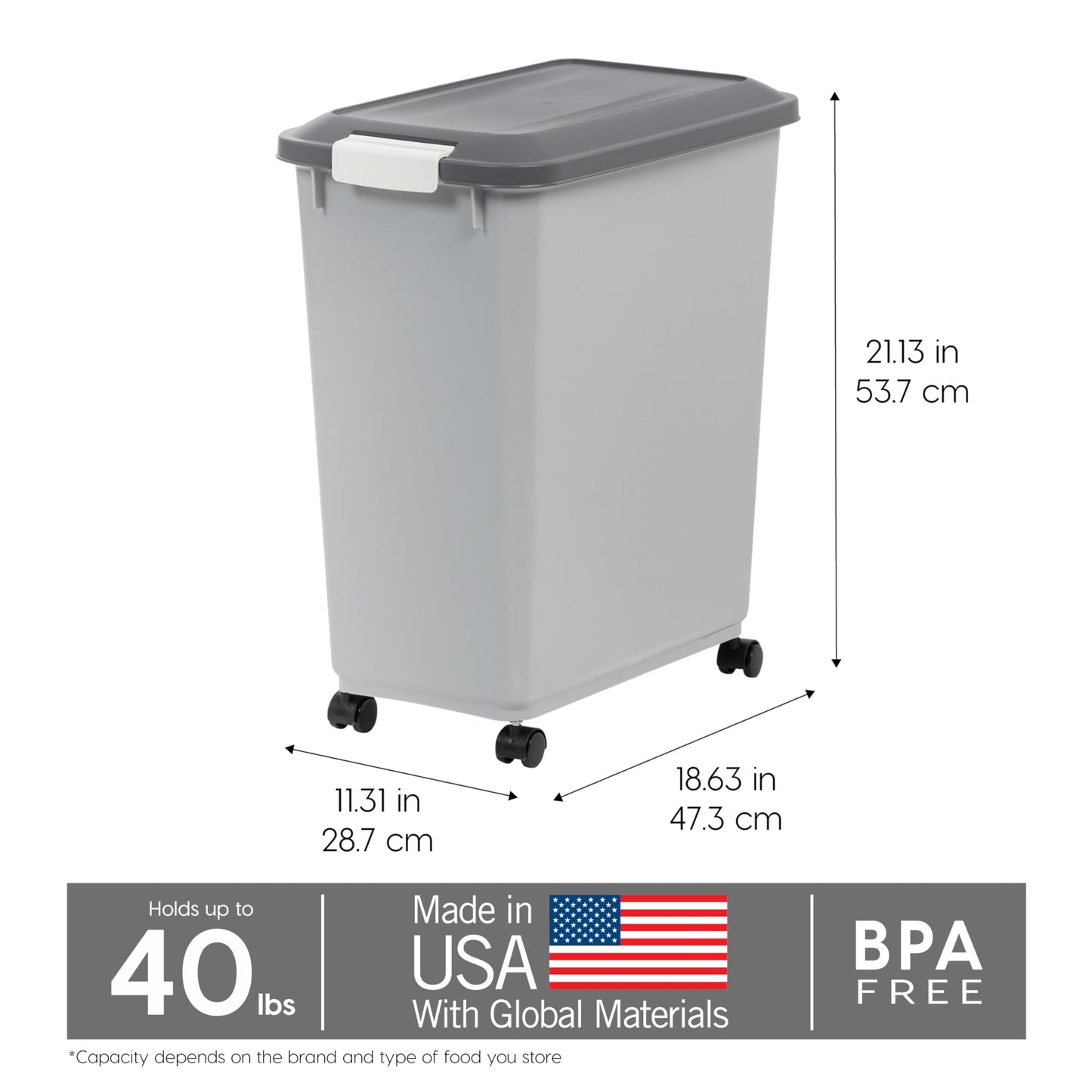 IRIS USA Dog Food Storage Container. Chosen for real quality, fits naturally into modern pet homes.