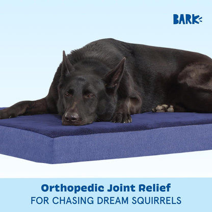 Barkbox Orthopedic Dog Bed with Memory Foam, Premium Comfort for Dogs and Puppies, Dog Bed for Joint Relief and Restful Sleep, Durable and Easy to Clean - Navy, Large