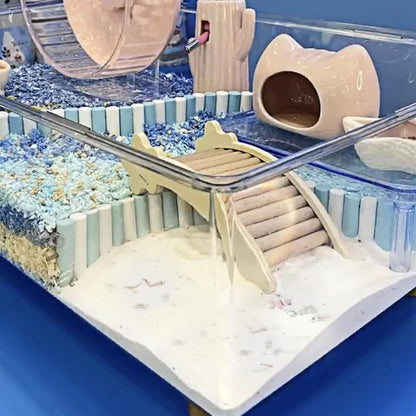 DR.DUDU Hamster Bath Sand, 6.6lb Dust Free Desert Sand or Potty Litter Sand for Hamster Chinchillas Gerbil Syrian Mice Small Animals (White, Flower Smell)