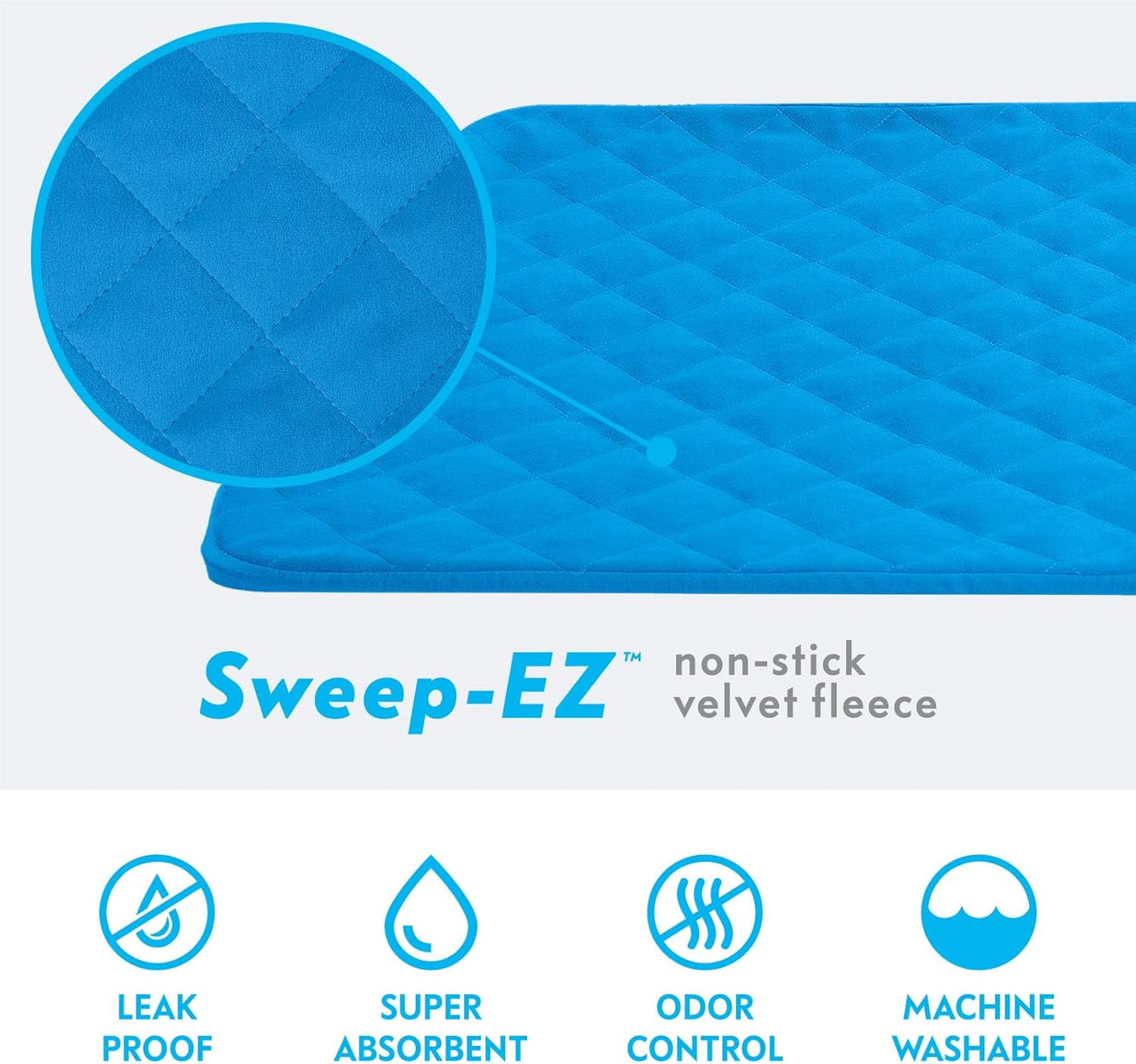 Paw Inspired Fitted Fleece Liner for Ferret Nation, Critter Nation Cage for Ferrets, Rats, Chinchillas, Hedgehogs & Other Small Animals (Blue, Top Pan Liner)