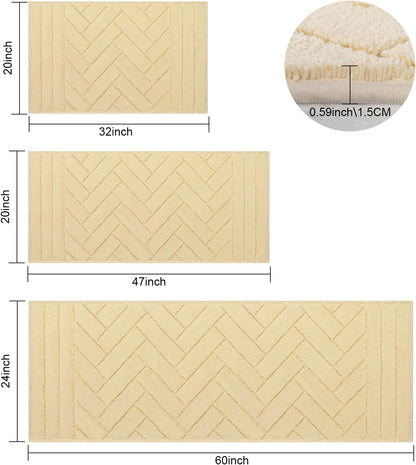 Tindbea Dog Mat for Muddy Paws,Absorbs Moisture Dirt Non-Slip Washable Mud Mat for Dogs,Soft Rubber Backing Front Inside Pet Rug for Entryway, Mud Dog Paws, Patio(20"x48",Beige)