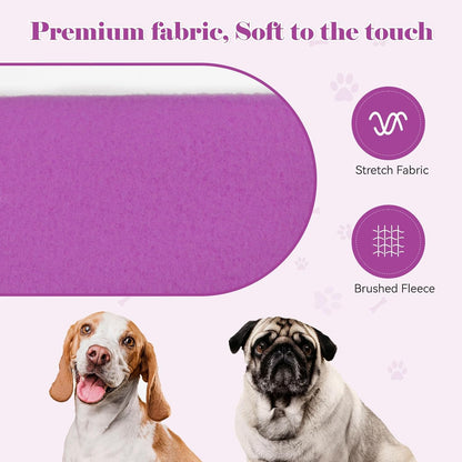 Dog Sweaters for Large Dogs Dog Hoodie Sweater Solid Soft Brushed Fleece Clothes Hoodie Sweatshirt with Pocket(Purple-XL)