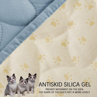 Ameritex Pet Bed Cover Dog Bed Blanket for Sofa and Furniture Waterproof New Pattern Design (68x82 Inch, Light Blue)