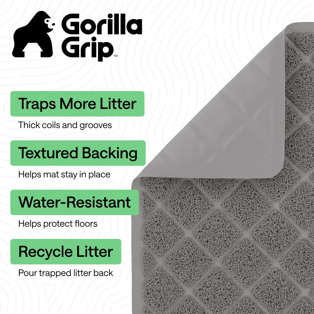 GORILLA GRIP Cat Litter Box Mat. Chosen for real quality, fits naturally into modern pet homes.
