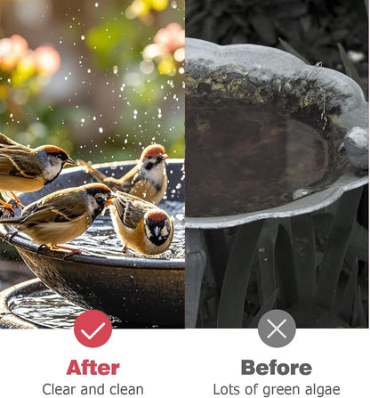 Copper Bird Bath Purification Disk, Water Wiggler for Bird Bath, Bird Bath Copper Disk, 1mm Reinforced 99% Pure Copper Cleaning Disk, Universal Fit for Outdoor Birdbaths, 4 Inch in Diameter (A)