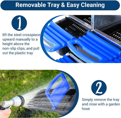 Chicken Nesting Box, 10 Hole 2 Layer Hen Nest Boxes, Roll Away Eggs Laying Boxes,Cleanable Pull Out Hen Roosting Boxes