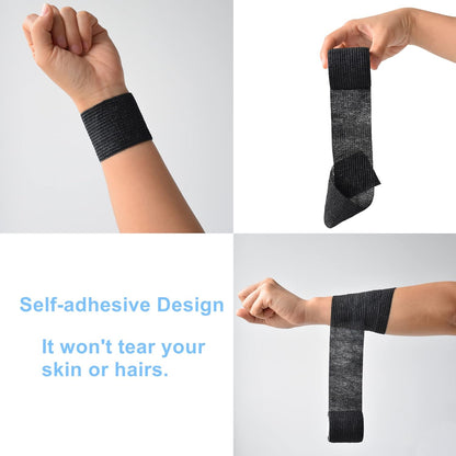 9 Pack 2" x 5 Yards Self Adhesive Bandage Wrap Self Stick Wrap for Ankle, Wrist, Finger, Sports, Breathable Cohesive Vet Tape for Pets (Skin Color)