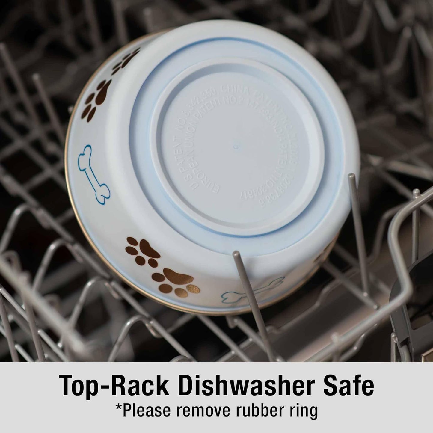 Loving Pets Bella Dog Bowls- Stainless Steel Dog & Cat Bowls - Spill Proof Dog Food Bowl, Cat Bowl, Puppy Essentials & Pet Supplies Great for Home & Travel (Medium 20-25 lbs, Murano Blue)