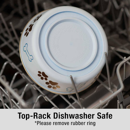 Loving Pets Bella Dog Bowls- Stainless Steel Dog & Cat Bowls - Spill Proof Dog Food Bowl, Cat Bowl, Puppy Essentials & Pet Supplies Great for Home & Travel (Medium 20-25 lbs, Murano Blue)