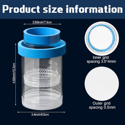 2 Pcs Breeder Box for Fish Tank Aquarium Breeder Separation Net Breeding Box with Suction Cup for Small Fish Shrimp Clownfish Guppy