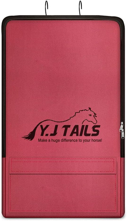 Horse Bridle Bag, Horse Tack Carry Bag with 3 Prong Tack Rack for Halters, Bridle, Harness, Equestrian Reins, Bits and Headstalls (Wine Red)