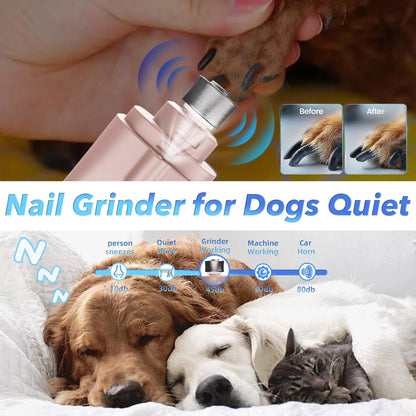2-in-1 Cat Nail Clippers & Dog Nail Clippers Trimmers for Large Medium Small Dogs Cats Claw Trimmer Quick Sensor and Safety Guard USB Rechargeable with 2 LED Lights Dogs Nail Trimmer