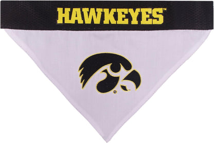 Pets First Collegiate Pet Accessories, Reversible Bandana, Iowa Hawkeyes, Large/X-Large