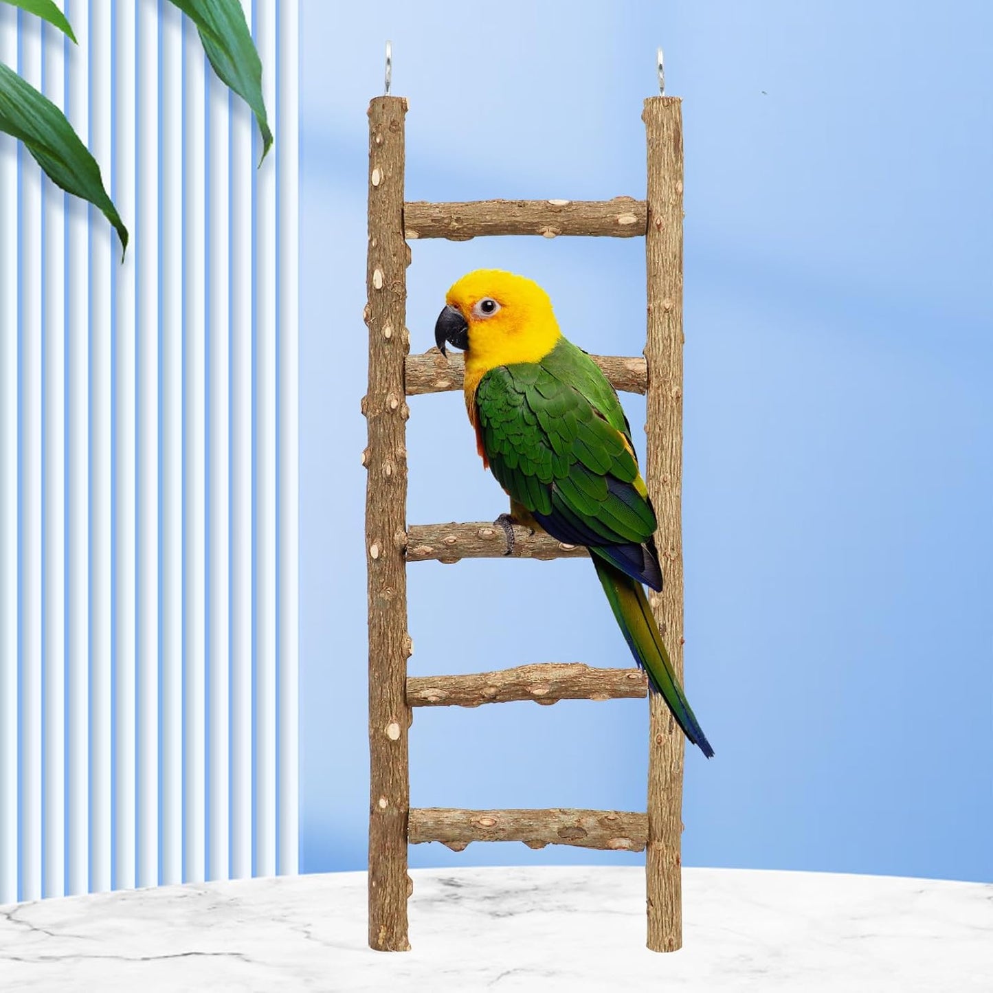 Bird Ladder Toy, Natural Pepper Wood Parrot Ladder, 5-Step Bird Climbing Toys, Bird Chewing Toys, Bird Cage Accessories, Suitable for Birds Parrots Parakeets Cockatiels
