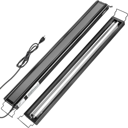 Oiibo T5 HO Reptile Light Fixture UVB Lighting Combo Kit, Terrarium Lamp Hood Light with UVB 10.0 for Bearded Dragon, Gecko, Lizard (39W)