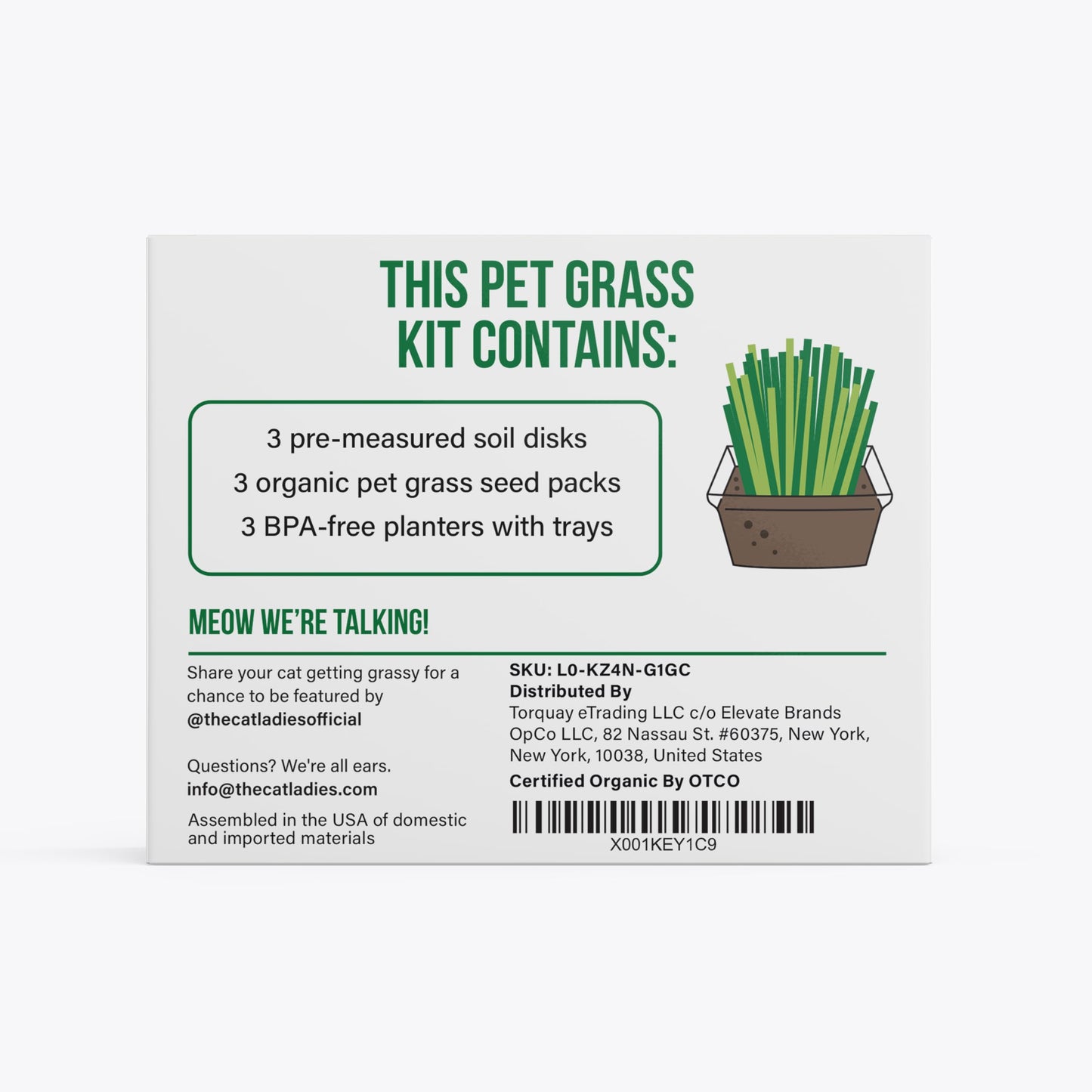 The Cat Ladies Cat Grass for Indoor Cats. Chosen for real quality, fits naturally into modern pet