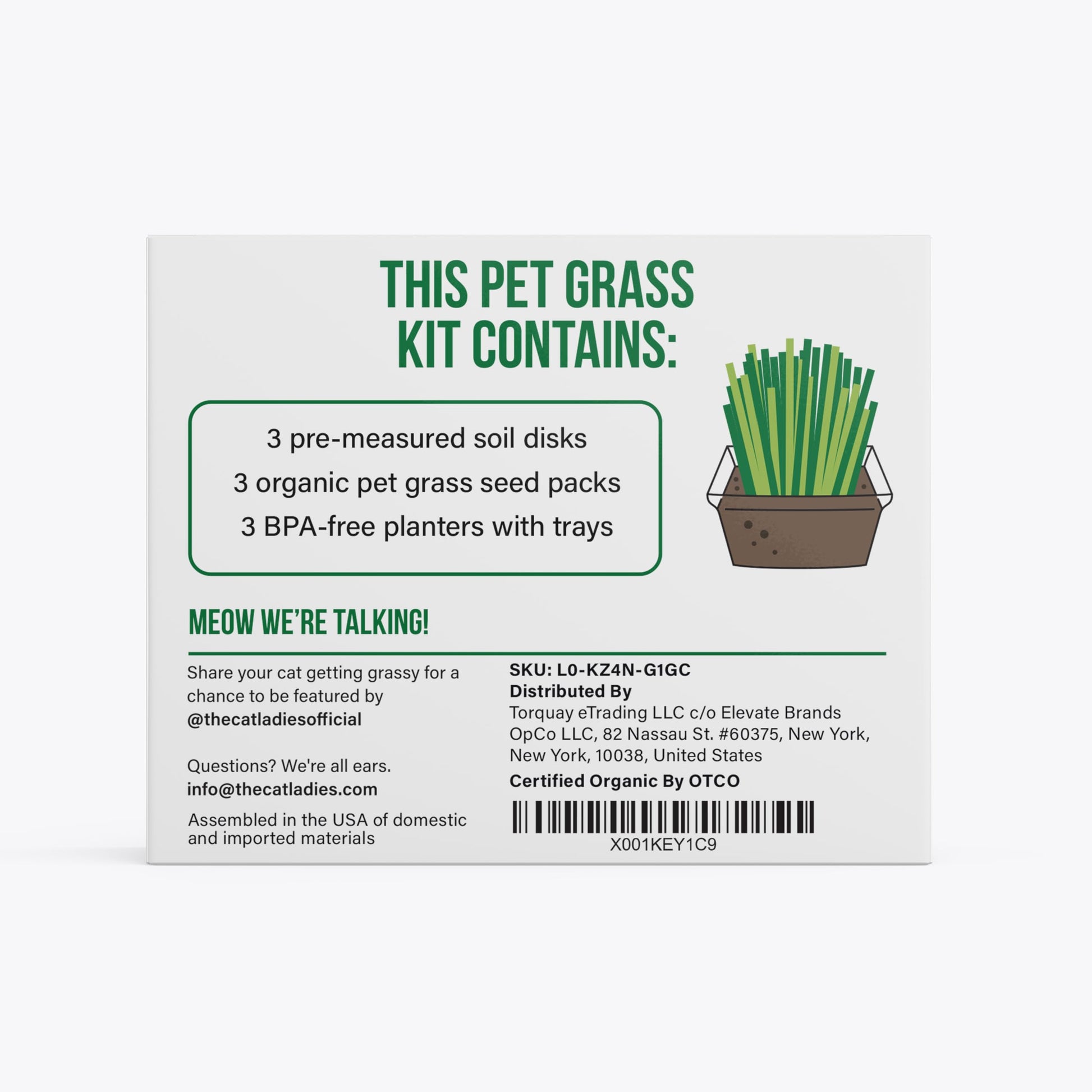 The Cat Ladies Cat Grass for Indoor Cats. Chosen for real quality, fits naturally into modern pet