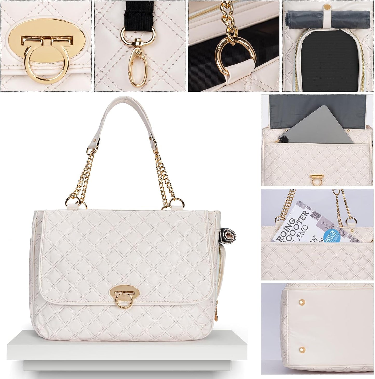 Fashion Pet Carrier Dogs Cat Small Animals Purse Bag, Leather Pet Carriers Dog Puppy Kitten Tote Travel Handbag TSA Airline-Approved