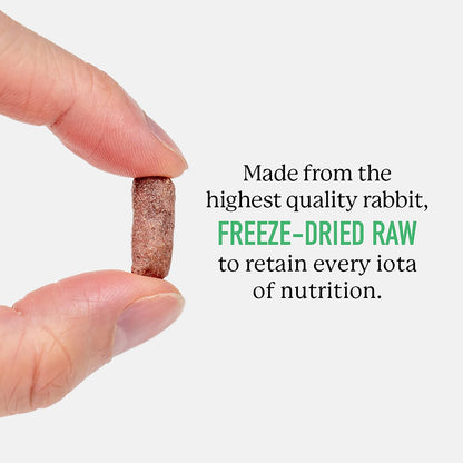 Dr. Harvey's Rabbit Bites Freeze-Dried Raw Dog Treats - Single Ingredient, All-Natural Rabbit Meat Protein for Dogs, Allergen-Free - 7 Ounces (3 Pack)