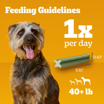 Pedigree Dentastix Large Breed Dental Dog Treats. Chosen for real quality, fits naturally into